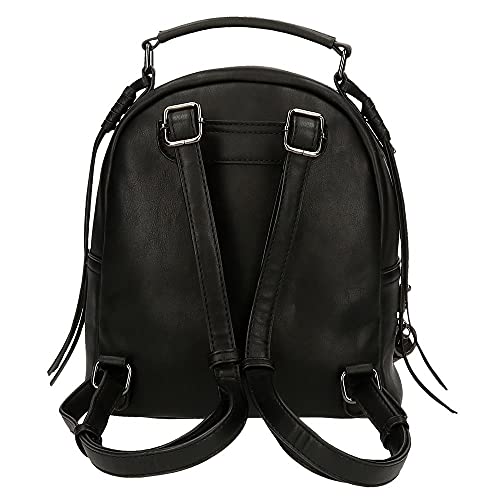 Pepe Jeans Chic Mochila Casual Negro 21x25x11 cms Piel sintética 5,78L