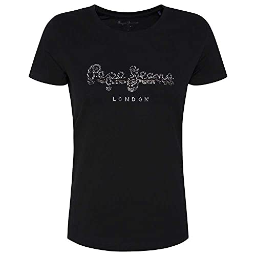 Pepe Jeans PL504434 T-Shirt, Negro (Black 999), Small para Mujer