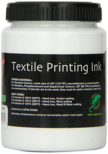 Permaset Aqua - Tinta para serigrafía textil (300 ml, ecológico, tinta blanca)