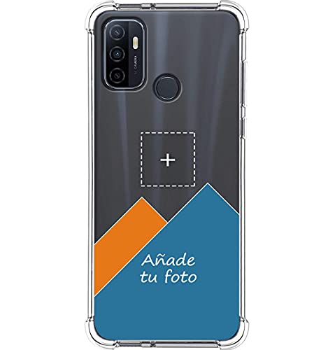 Personaliza tu Funda Silicona Anti-Golpes Transparente con tu Fotografía para OPPO A53 / A53s Personalizada