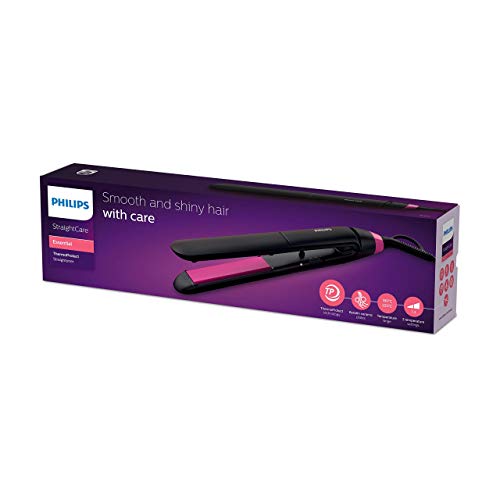 Philips Straightener FOR Hair STRAIGHTCARE Essential BHS377/00 (Black Color)