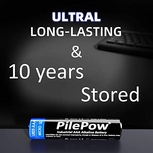 Pilas AAA alcalinas 42 Unidades, Industrial 1.5 V LR03 Almacenamiento de 10 años baterías Desechables para Juguetes, Reloj Despertador, Control Remoto portátil y Otros Dispositivos Diarios