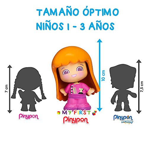 Pinypon - My First, Figura Peluquera, figura de profesión peluquería, juguete para niños y niñas de 1 a 3 años, con 3 caras diferentes y cuerpo intercambiable con otras figuras FAMOSA (700016642)