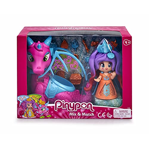 Pinypon- Reina y Dragón Volador niñas a Partir de 4 años (Famosa 700015547)