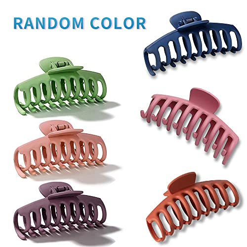 Pinzas Pelo Grandes, Taozoey 4 Pcs Pinzas Pelo Mujer, Antideslizantes Pinzas para el Pelo, Grandes de Plástico Pinzas para el Pelo, Garra Grande Clips para Mujeres y Niñas, 11 cm Pinzas Pelo Grande