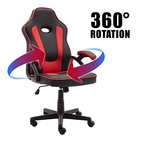 Play Haha. Silla de juegos de estilo de carreras, giratoria, silla de oficina, silla ergonómica para conferencias, silla de trabajo con soporte lumbar de piel sintética con silla de trabajo ajustable