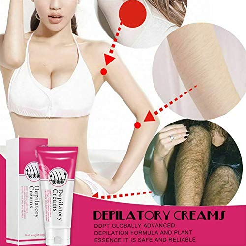 PMJAdd8s110 Crema Depilatoria Orgánica Indolora Permanente, Pierna Corporal Axila Púbica Depilatoria, Crema Depilatoria Genital, Crema Depilatoria Piel Sensible (2pcs)