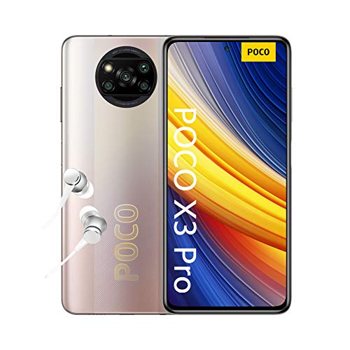 POCO X3 Pro - Smartphone 6+128 GB, 6,67” 120Hz FHD+DotDisplay, Snapdragon 860, Cámara Cuádruple de 48 MP, 5160mAh, Bronce Metálico