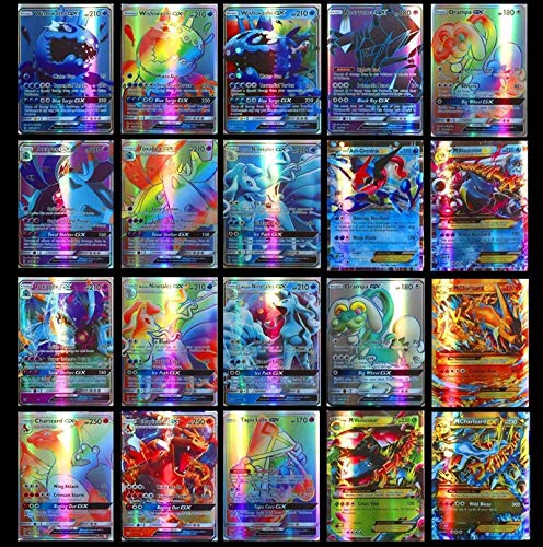 Pokémon - Juego de cartas, 100 unidades, 95 cartas GX + 5 cartas Mega (versión en francés)