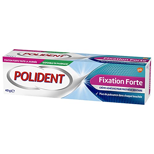 Polident – Crème Fixative – Pour Prothèses Dentaires Partielles ou Complètes – Fixation Forte – 40g