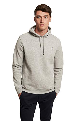 POLO CLUB Sudadera Orgánica Color Gris Vigore con Capucha y Bolsillos Delanteros para Hombre