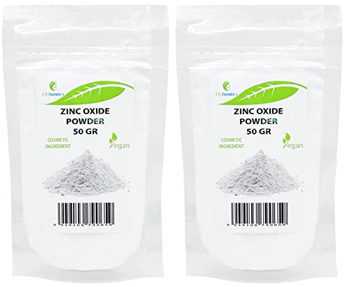 Polvo de óxido de zinc (zinc Oxide) - 50/100 gr - Ingrediente cosmético, material de alta pureza, no nano (100 Gr)