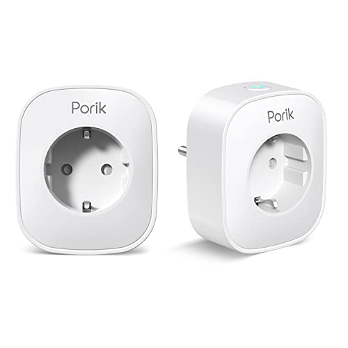 Porik Enchufe Inteligente WiFi SP11, con Monitor de Consumo, Control Remoto, Control por Voz y Funciones de Temporización, Compatible con Alexa, Google Home y SmartThings, 16A 3840W, 2PCS