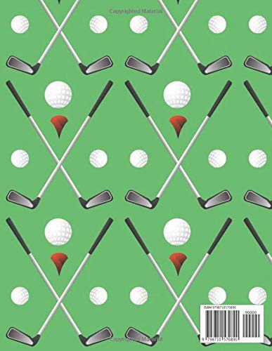 Productivity Planner: Golf Club Ball Tee Pattern on Green - Golfer Theme / Undated Weekly Organizer / 52-Week Life Journal With To Do List - Habit and ... Calendar / Large Time Management Agenda Gift