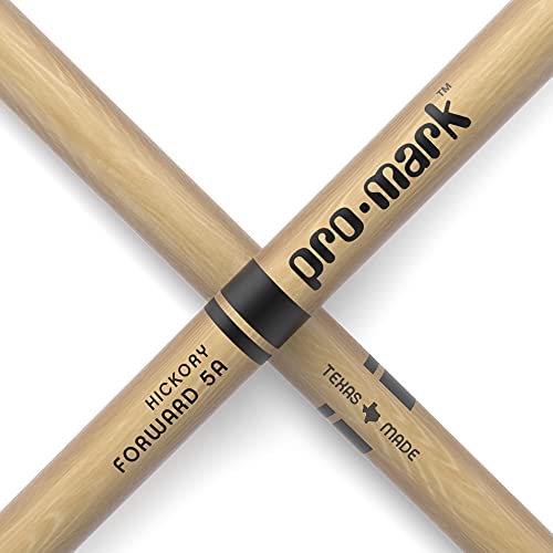 ProMark Classic Forward 5A Hickory Drumsticks, Oval Wood Tip, 4 Pack