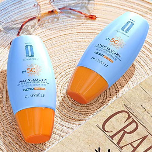 Protector solar Crema solar blanqueadora SPF 50 Bloqueador solar Facial Cuerpo Piel Rostro Antienvejecimiento Cuidado facial hidratante Protege inmediatamente contra la exposición solar