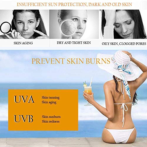 Protector solar Crema solar blanqueadora SPF 50 Bloqueador solar Facial Cuerpo Piel Rostro Antienvejecimiento Cuidado facial hidratante Protege inmediatamente contra la exposición solar