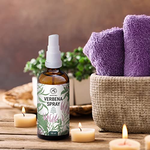 Pulverizador Aromático para Habitación y Ropa de Cama 100ml - Ambientador Pulverizador con Aceite Esencial de Verbena - Perfumador Hogar - Perfume de Interior - Fragancia Limón - Spray Almohada