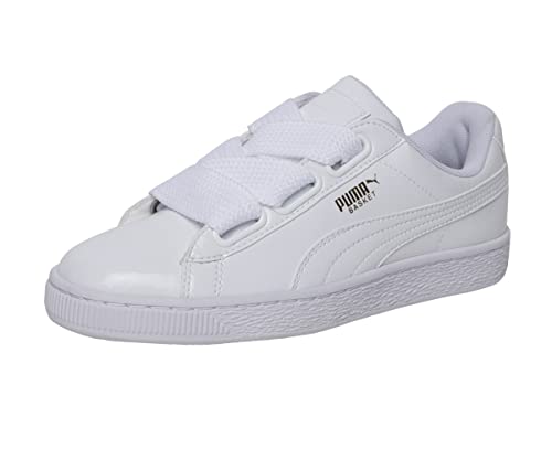 PUMA Basket Heart Patent Wn's, Zapatillas de Deporte, para Mujer, Blanco (Puma White-Puma White), 36 EU