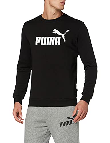 PUMA Essential Crew SWS Big Logo M Sudadera, Hombre, Negro Black