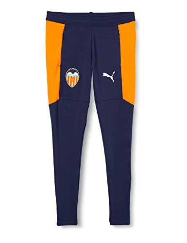 Puma Valencia CF Temporada 2020/21-Training Pants w/Zip Pockets and w/Pantalón, Niño, Peacoat White, 152