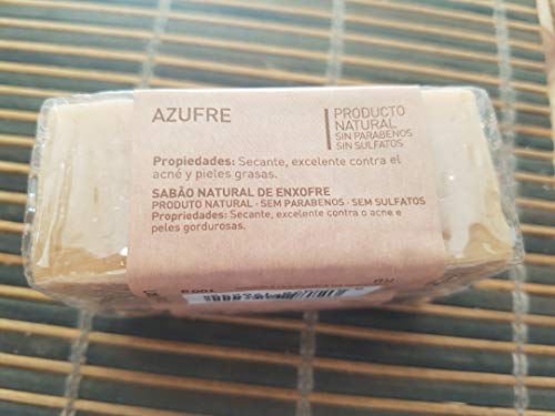 Qaromas Jabón de Azufre 100g Acné y Pieles Grasas, Sulfur Soap