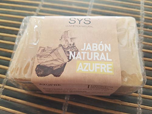 Qaromas Jabón de Azufre 100g Acné y Pieles Grasas, Sulfur Soap