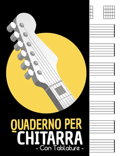 Quaderno per chitarra con tablature: 7 Tablature per pagina, 6 Griglie Per Accordi per pagina. Ideale per musicisti ,studenti o insegnanti di musica | A4