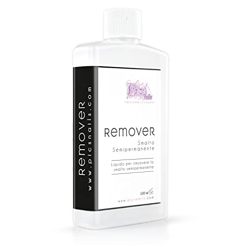 Quitaesmalte Removedor Semipermanente para uñas en Acetona Pura 100 ml Profesional - Remojo UV-LED Removedor de esmalte de uñas en gel - Disolvente removedor de esmalte de uñas en gel