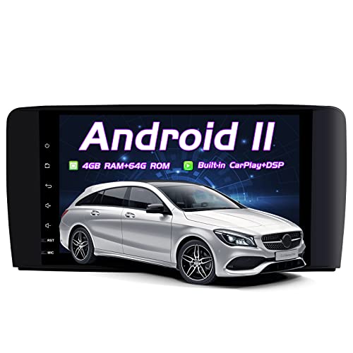 Radio de Coche Android para Mercedes Benz ML Clase W164 X164 ML350 ML450 ML500 GL Clase GL320 GL450 Android 11 Octa Core 64GB ROM 9 "Pantalla GPS Android Auto Car Multimedia Player