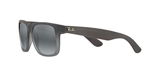 Ray-Ban Justin Gafas, Goma Gris Degradado Gris/Gris Espejo Plateado Degradado, 54 mm para Hombre