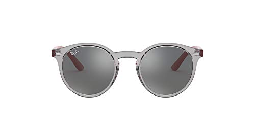 Ray-Ban Rj9064s Lentes Oscuros, Gris Transparente/Gris Espejo Plateado, 44 Unisex niños