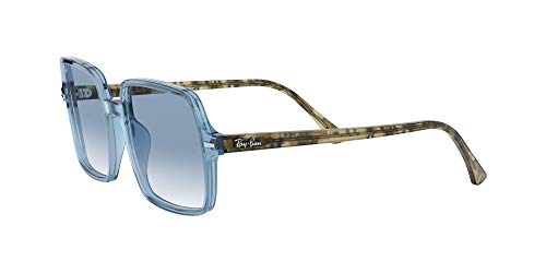 Ray-Ban Square II Gafas, Azul Claro Trasparente/Azul Degradado Trasparente, 53 Unisex Adulto