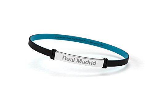 Real Madrid Pulsera Club de Fútbol Fashion Negra Junior para Mujer y Niño