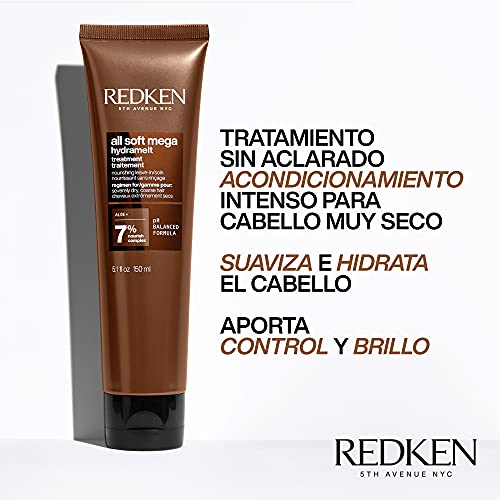 Redken | Acondicionador Nutritivo con Aloe Vera para cabellos muy Secos y Gruesos, All Soft Mega, 150ml