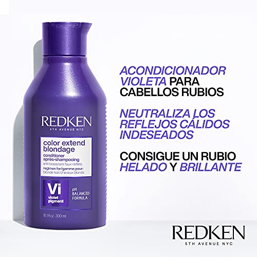 Redken | Acondicionador para el Cuidado del Color para Cabello Rubio, Color Extend Blondage, 300 ml
