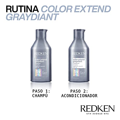 Redken | Champú Neutralizador Para Cabello Gris o Con Canas, Color Extend Gradiant, 300 ml