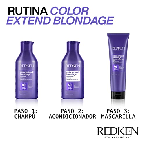 Redken | Champú para el Cuidado del Color para Cabello Rubio, Color Extend Blondage, 500 ml