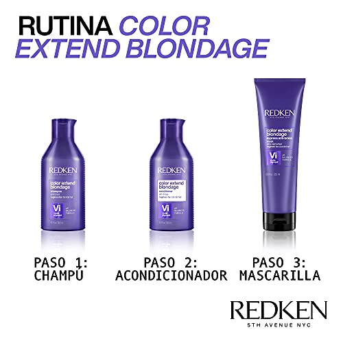 REDKEN Mascarilla Blondage Expbrass Para Cabello Rubio, 250 Ml, Violeta