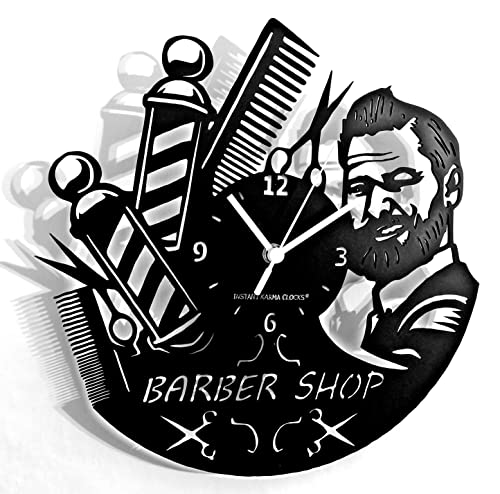 Reloj de Pared Barber Shop Barbería peluquería Barba Salón Belleza Idea Regalo 30 cm x 30 cm