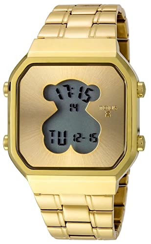 Reloj Tous D-Bear SQ de acero IP dorado Ref:600350285