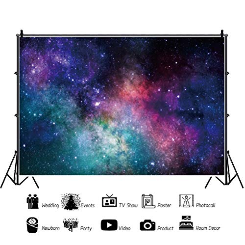 Renaiss 2.2x1.5m Fondo de Cielo Estrellado Espacio Exterior Estrellas Universo Nebulosa Brillante Fondo de fotografía Retrato de niño Adulto Decoración de Fiesta de cumpleaños Accesorios de Estudio