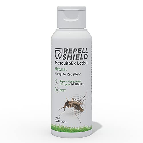 RepellShield Locion Antimosquitos Natural - Repelente Mosquitos Bebe, Anti Picaduras Insectos y Mosquito Tigre - Repelente Mosquitos Niños y Adultos - Alternativa a Pulsera Antimosquitos Niños, 100ml