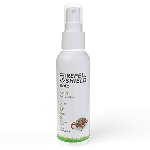 RepellShield Spray Repelente de Garrapatas - Antimosquitos Spray Natural - Repelente Pulgas Humanos, Garrapatas y Más Insectos - Repelente Mosquitos Spray y Garrapatas con Aceites Esenciales, 100 ml
