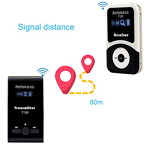 Retekess T130-T131 Tour Guide System 99 Canal 50m Sistema de Guía Turístico para Fábrica, Conferencias, Turismo, Logística, Gobierno(1 Transmisor 10 Receptores)