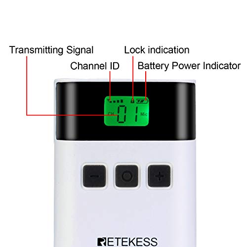 Retekess TT122 Tour Guide System Sistema de Guía Turístico 36 Canal para Visitas a Fábrica, Traducción de Conferencias, Turismo, Logística, Gobierno (1 Transmisor 2 Receptores)