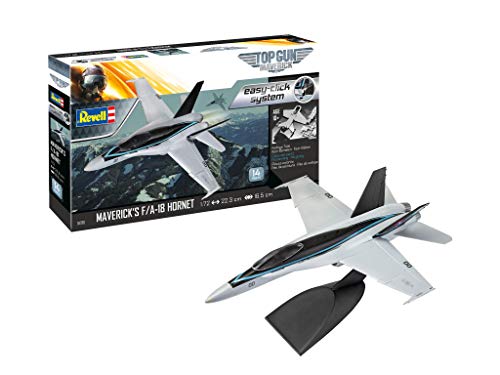 Revell-F/A-18 Revell 04965 F/A-18 Hornet Top Gun - Maqueta para Principiantes (Sistema Easy Click), Multicolor, Color Coloreado (RV04965)