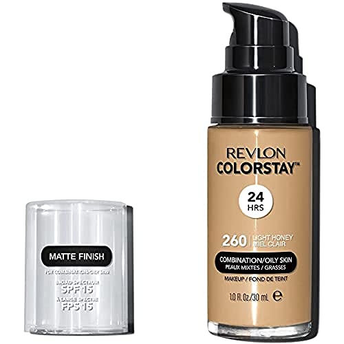 Revlon ColorStay Base de Maquillaje piel mixta/grasa FPS15 30ml, #260 Light Honey