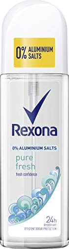 Rexona Desodorante Spray pulverizador Pure Fresh sin aluminio, 6 unidades