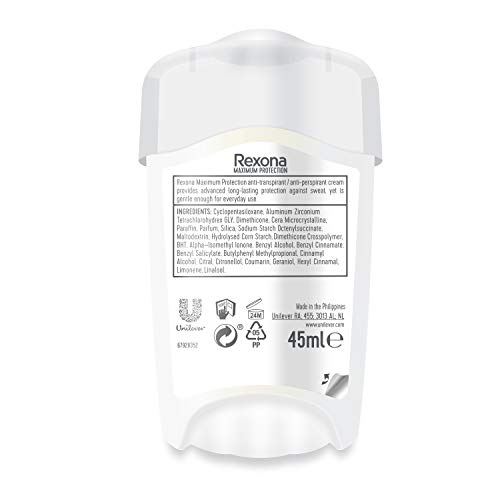 Rexona Maximum Protection Desodorante en Crema Antitranspirante para Mujer Soft Solid Stress Control  45ml - Pack de 6